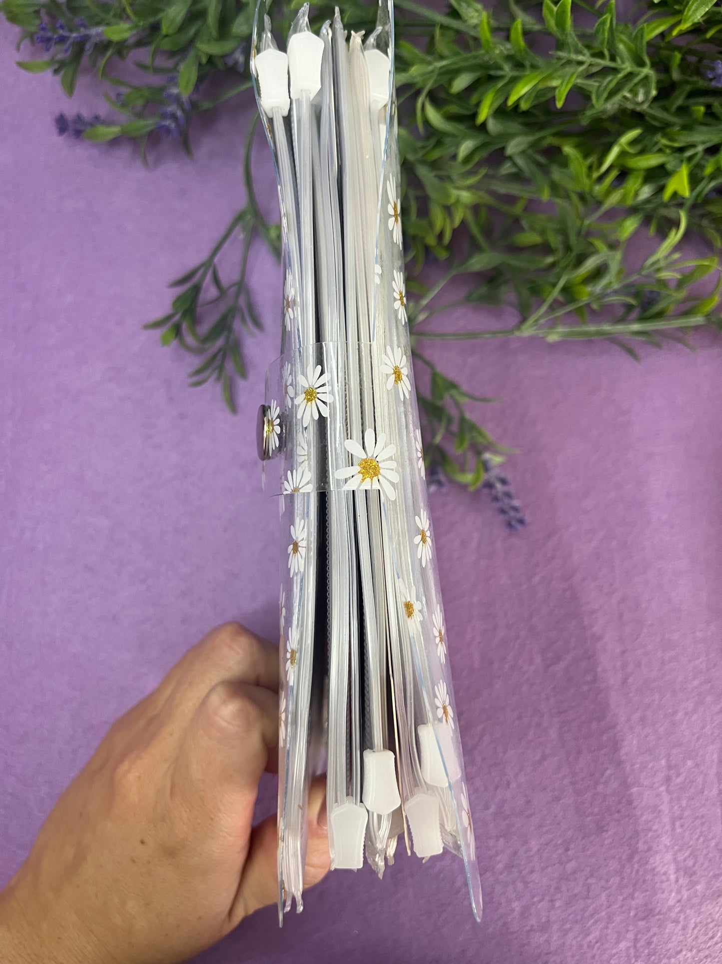 Archivador transparente A6 Margaritas - Método de los sobres