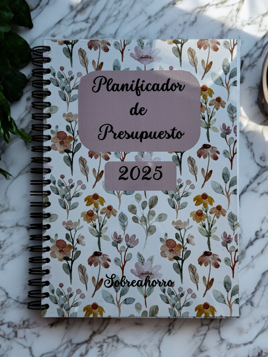 Agenda de presupuesto FECHADA 2025 de SobreAhorro: Planificador de presupuesto