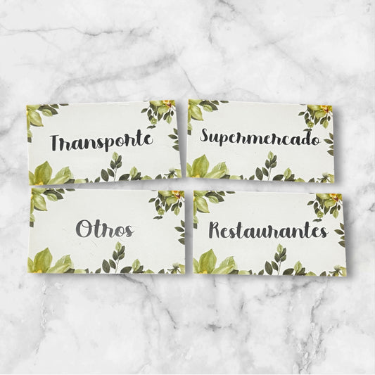 Tarjeta A7 plastificada personalizada - Bosque Verde / Jardín Azul